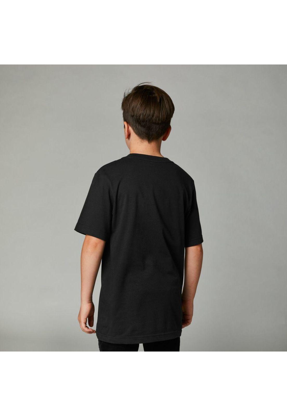 Polera Lifestyle Niño Skew Negro Fox-1