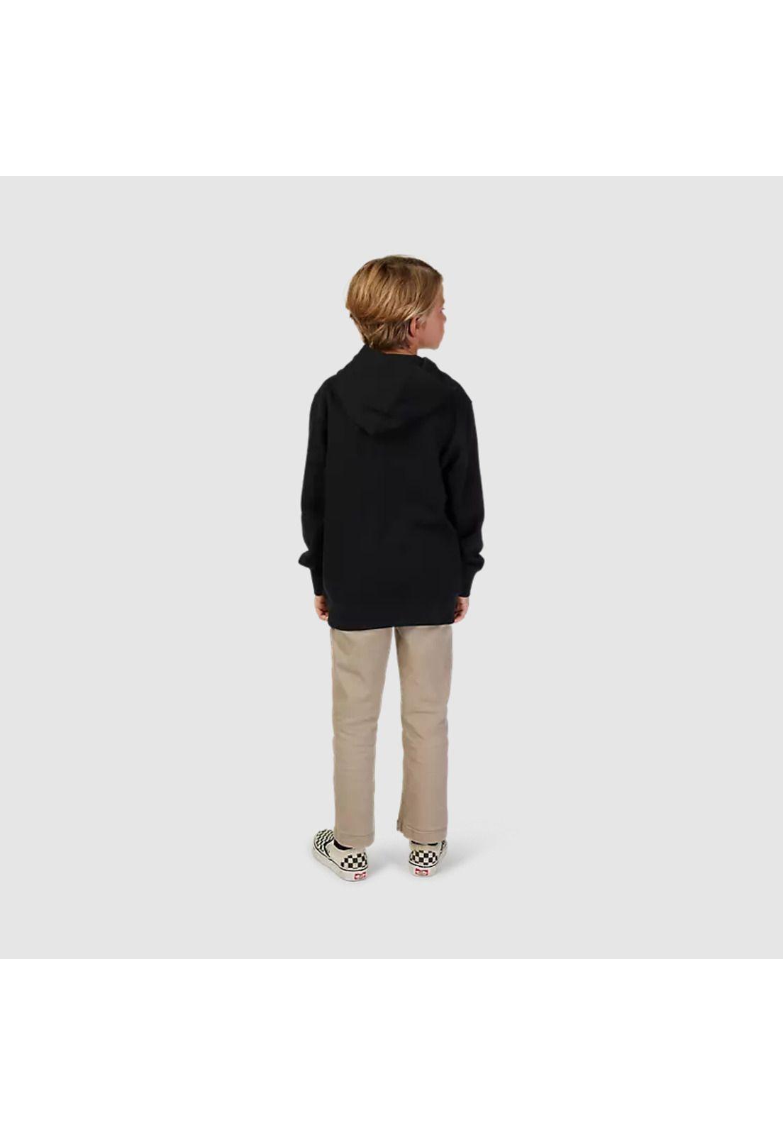 Poleron Lifestyle Niño Canguro Legacy Negro Fox-1
