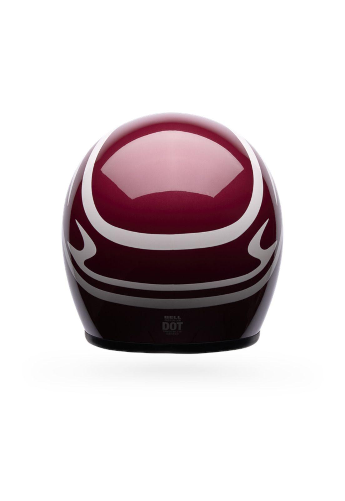Casco Moto Custom 500 Slap Rojo/Blanco Bell-3