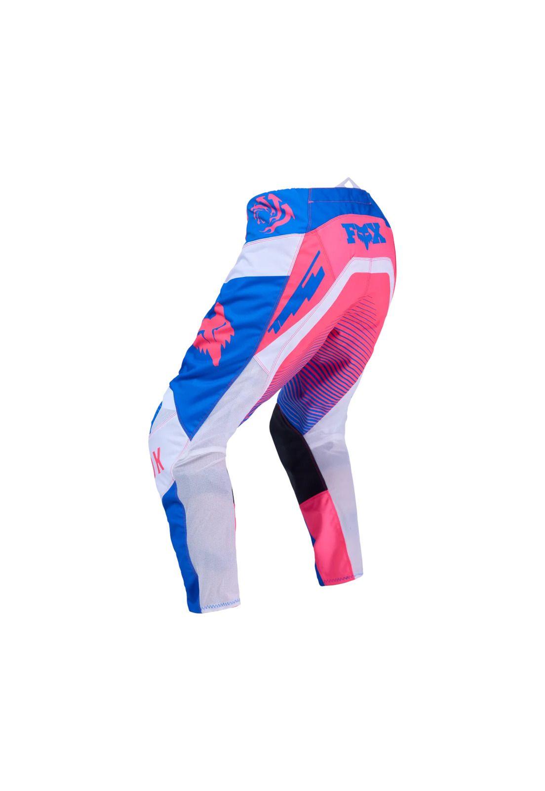 Pantalon Moto 180 Collect Azul/Rosado Fox-1
