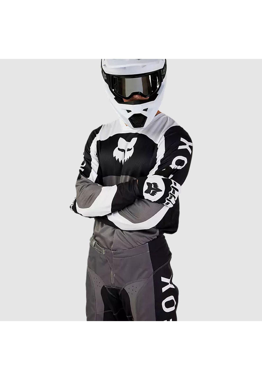 Polera Moto 180 Nitro Negro/Gris Claro Fox-4