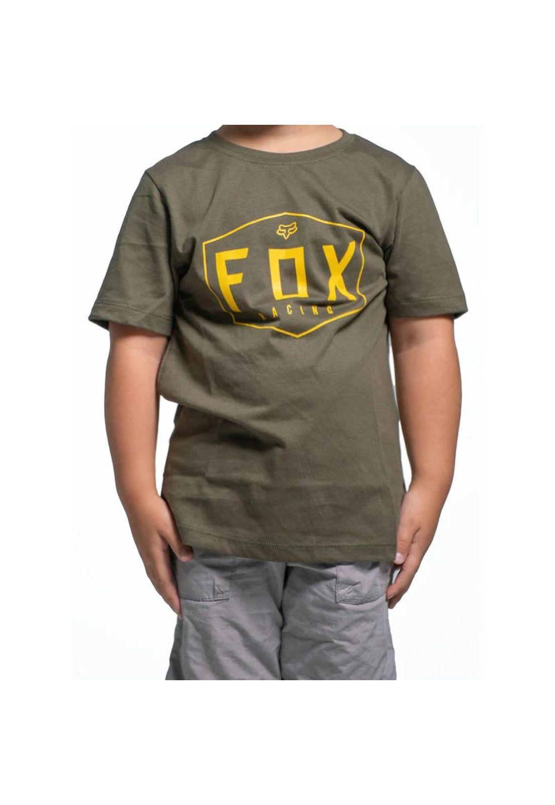 Polera Lifestyle Niño Crest Verde Fox-0