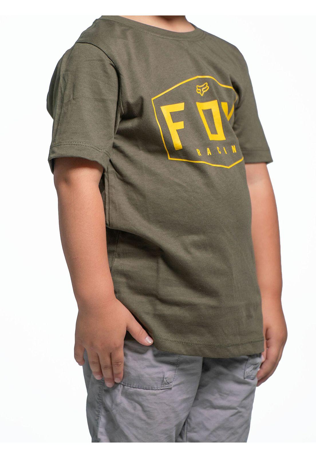 Polera Lifestyle Niño Crest Verde Fox-1
