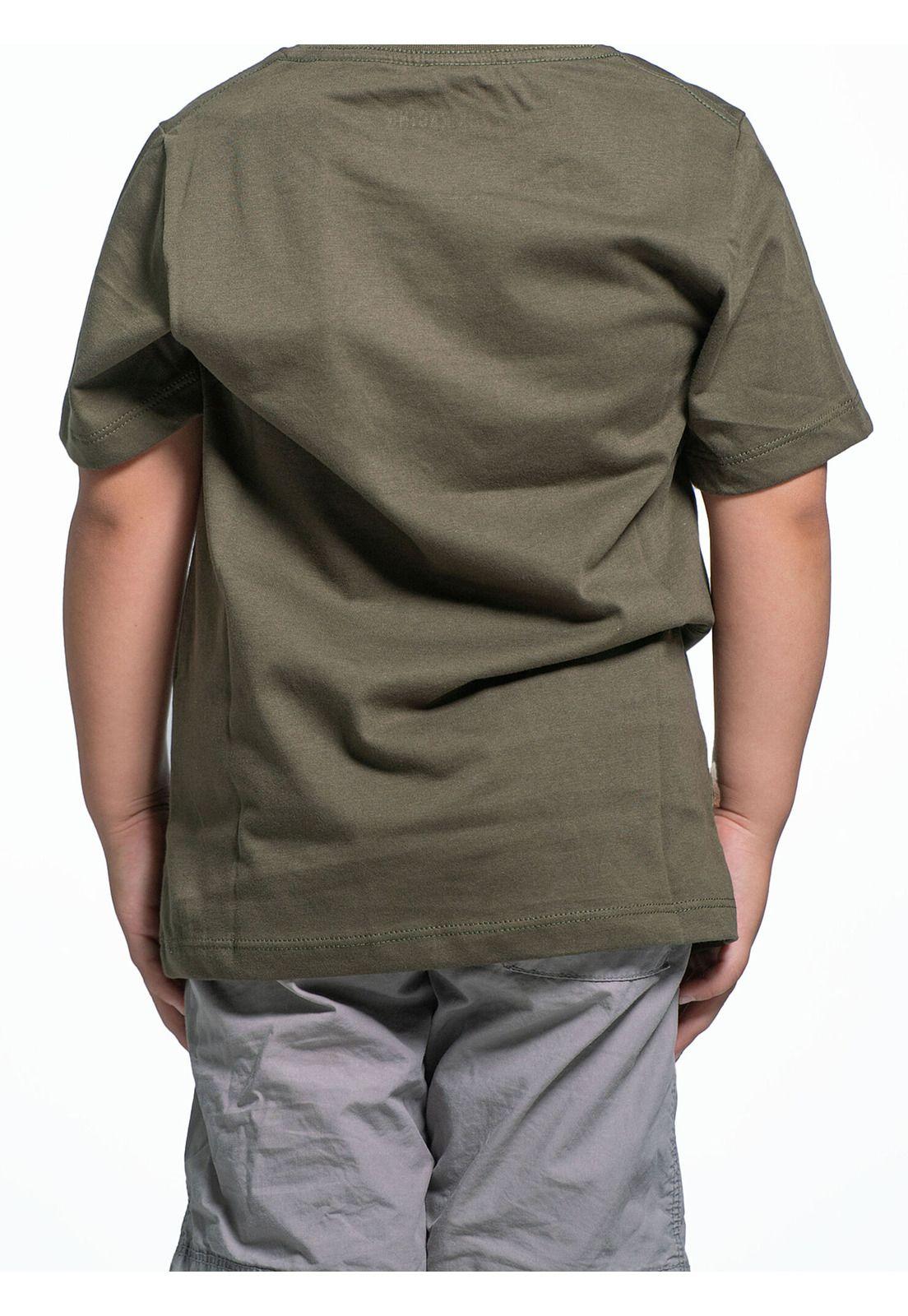 Polera Lifestyle Niño Crest Verde Fox-2