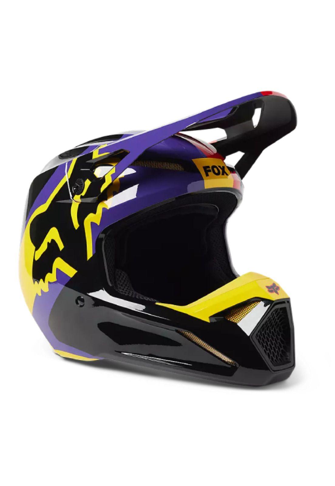 Casco Moto Niño V1 Xpozr Negro Fox-0