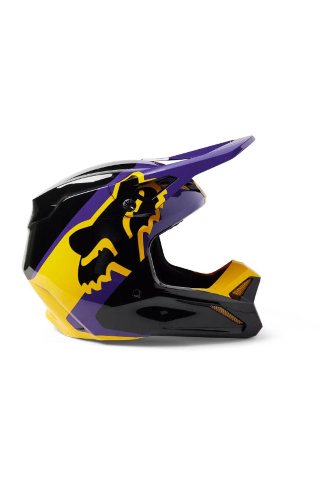 Casco Moto Niño V1 Xpozr Negro Fox-1