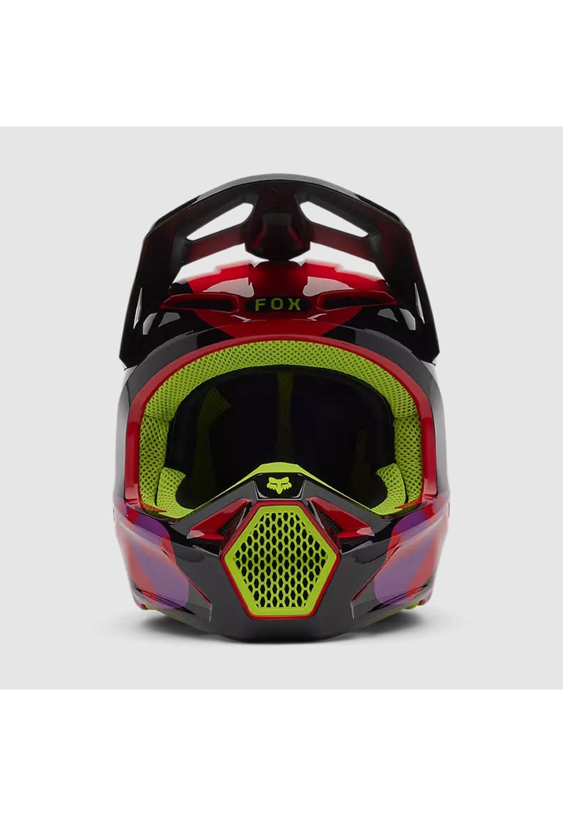 Casco Moto V1 Emotion Rojo Fox-2