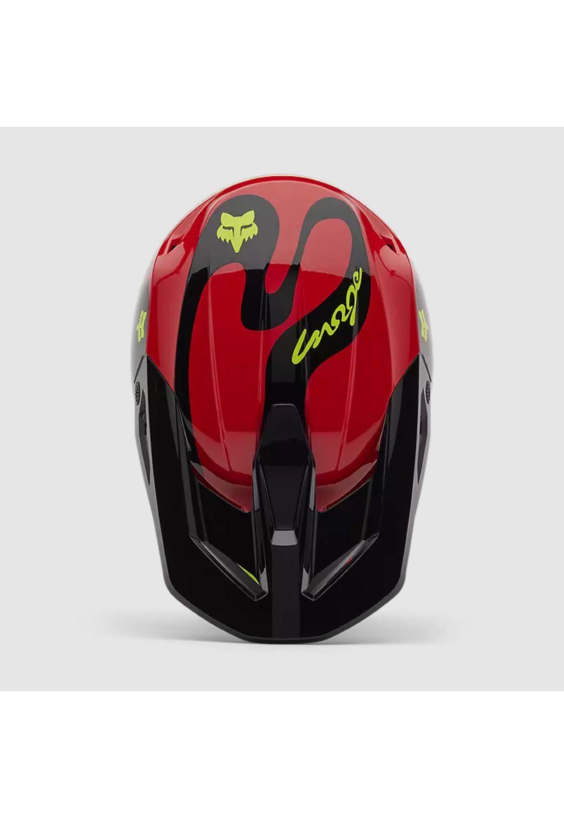 Casco Moto V1 Emotion Rojo Fox-3