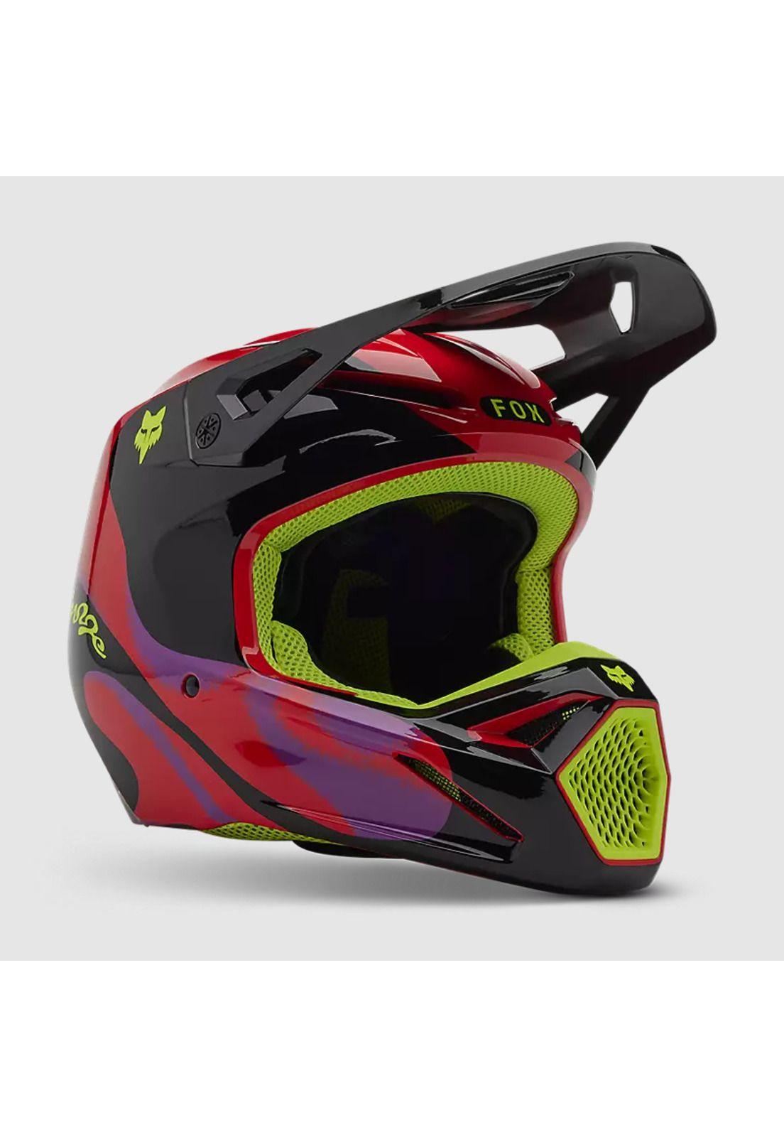 Casco Moto V1 Emotion Rojo Fox-0