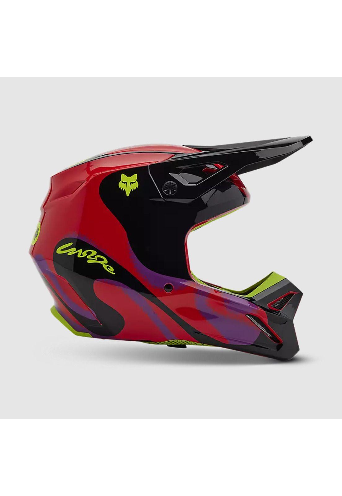 Casco Moto V1 Emotion Rojo Fox-1