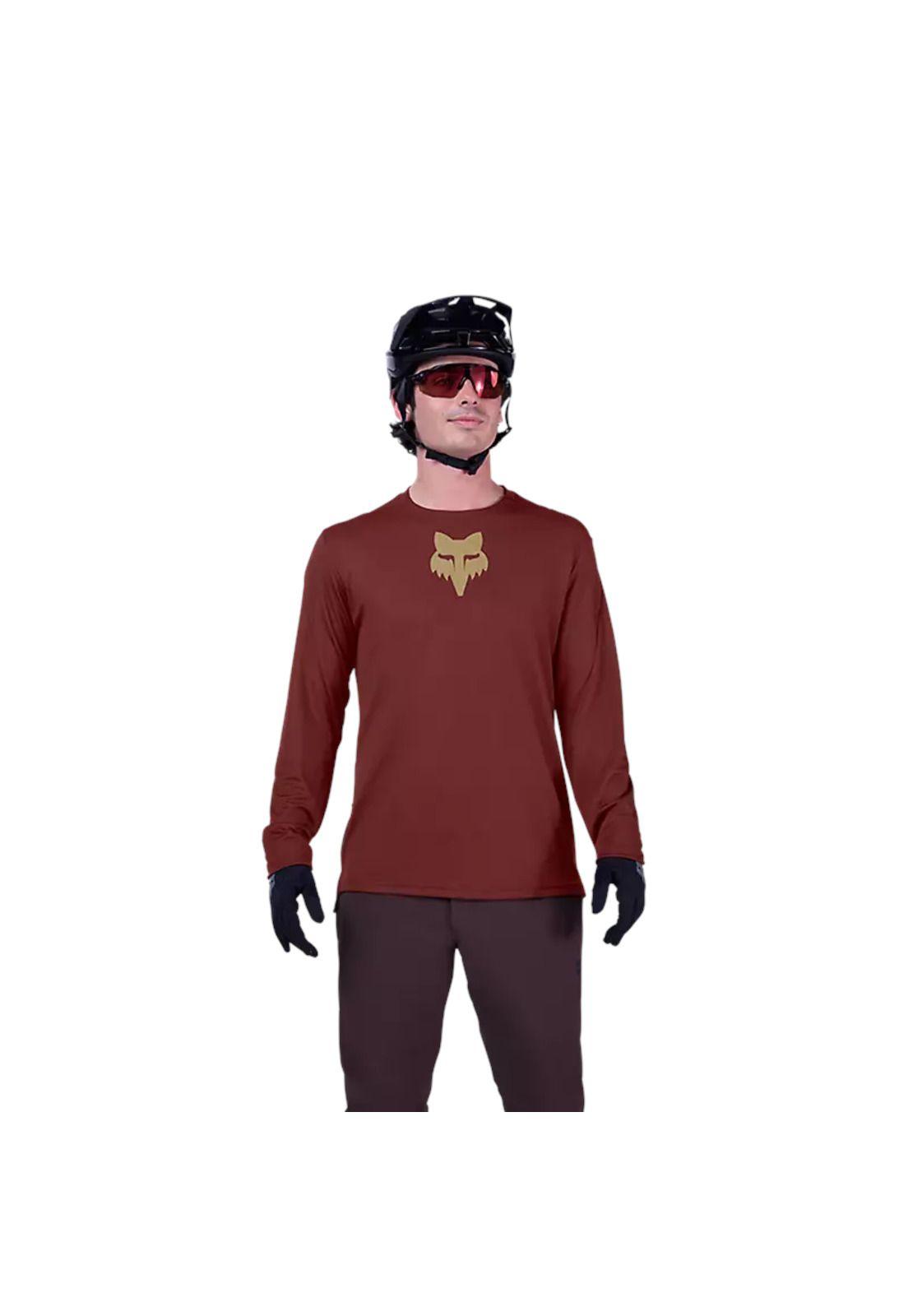 Polera Bicicleta Ranger Head Rojo Fox-2