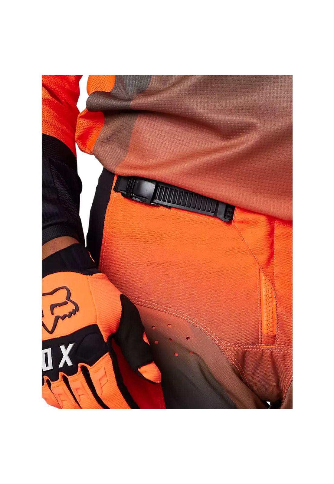 Pantalon Moto 180 Leed Naranjo/Negro Fox-3