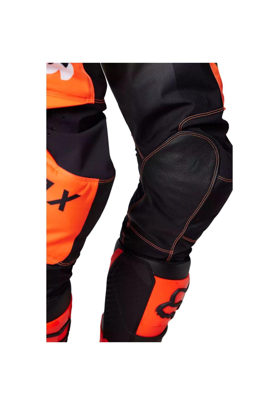 Pantalon Moto 180 Leed Naranjo/Negro Fox-4