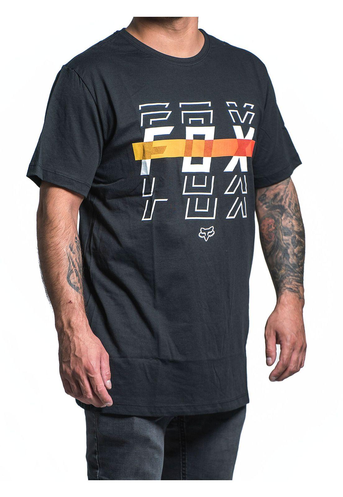 Polera Lifestyle Basic Manga Larga Negro Fox-1