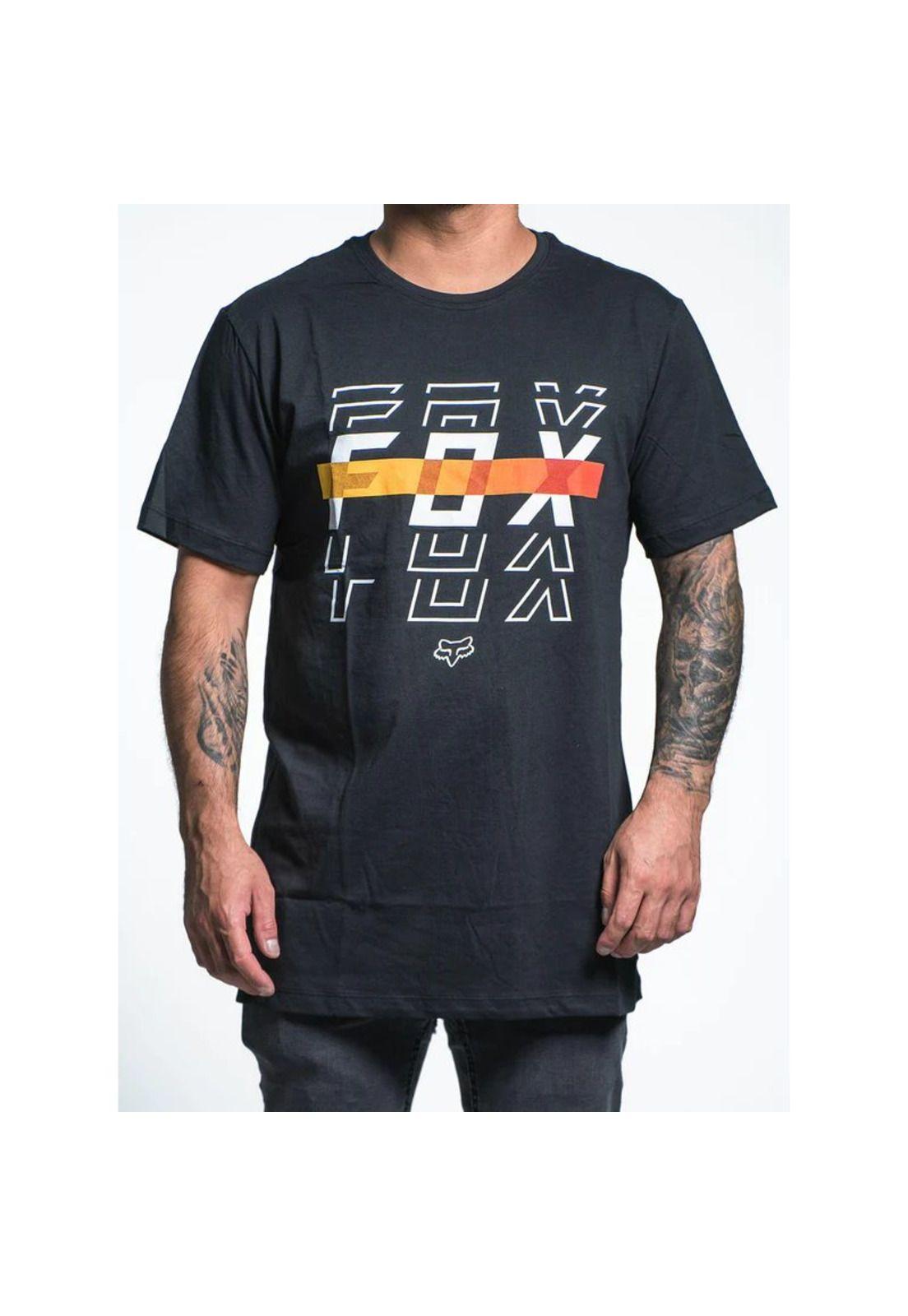 Polera Lifestyle Basic Manga Larga Negro Fox-0