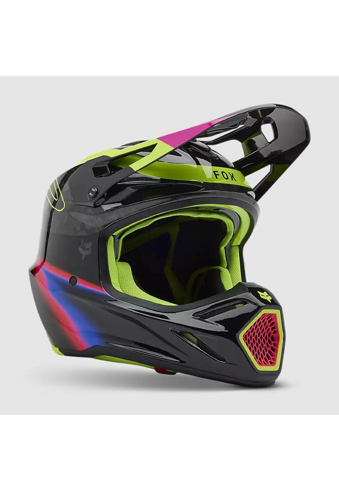 Casco Moto V3 RS Energy Negro Fox-1