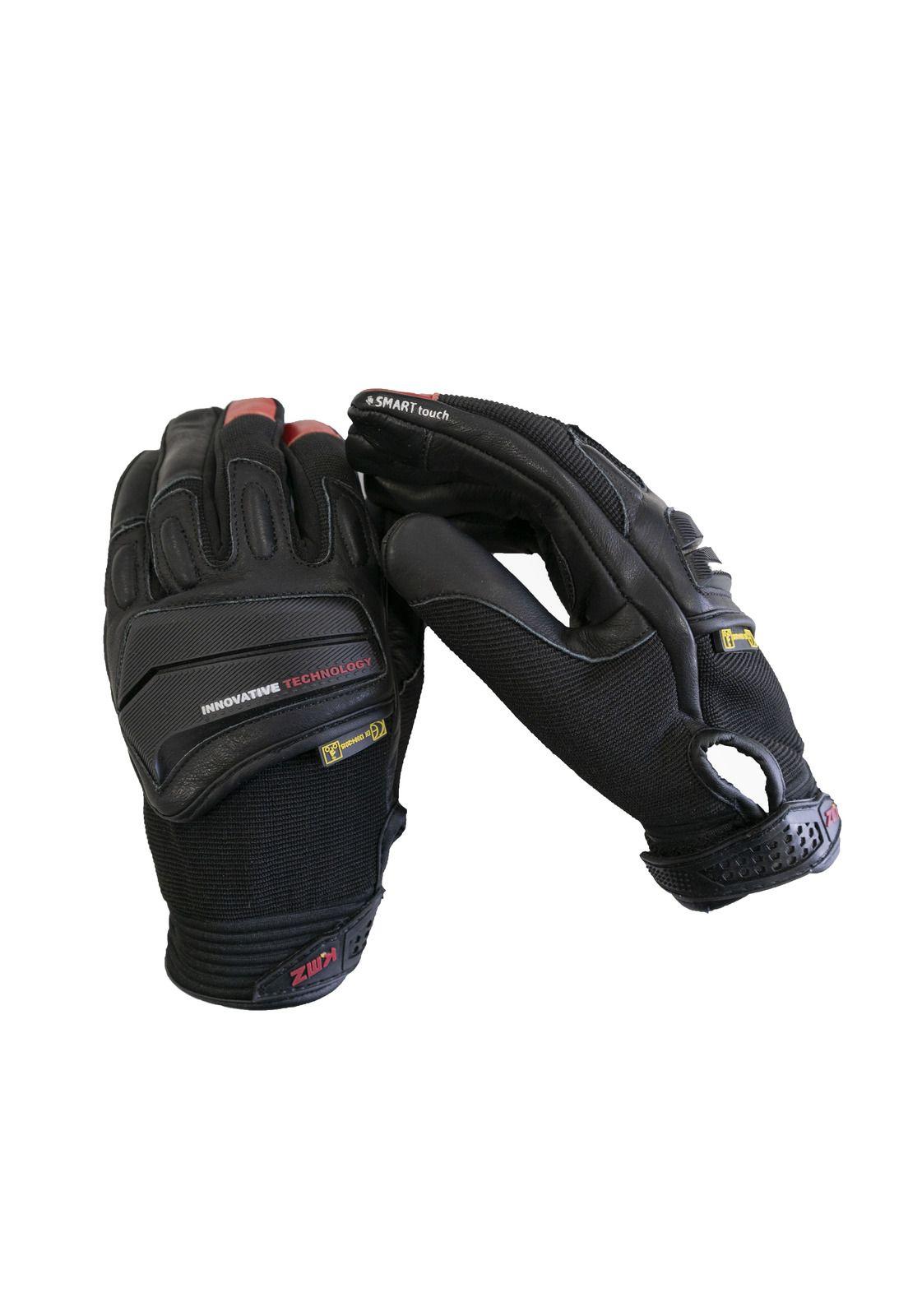 Guantes Moto Calle Qatar Rojo Negro/Rojo KMZ-0