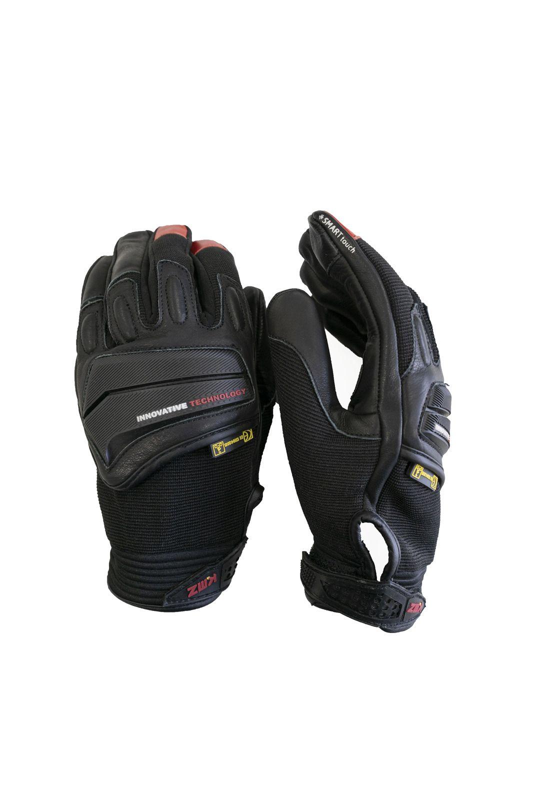Guantes Moto Calle Qatar Rojo Negro/Rojo KMZ-1