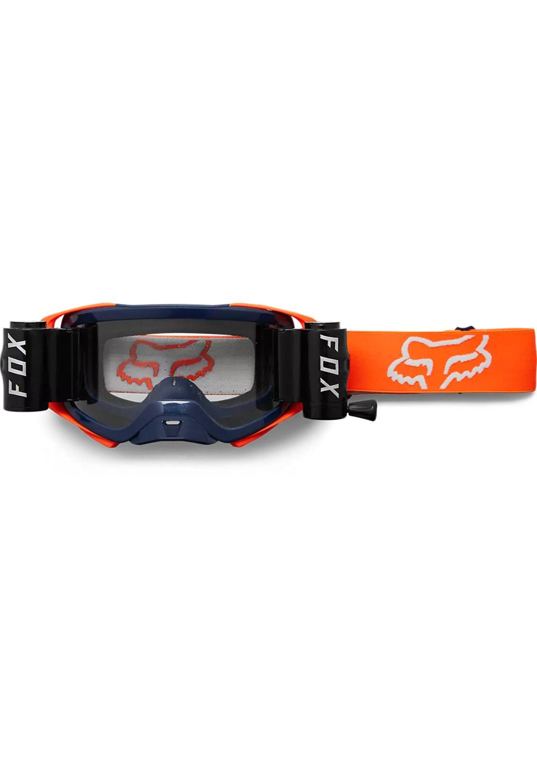 Antiparras Moto Airspace Stray Roll Off Azul/Naranjo Fox-0