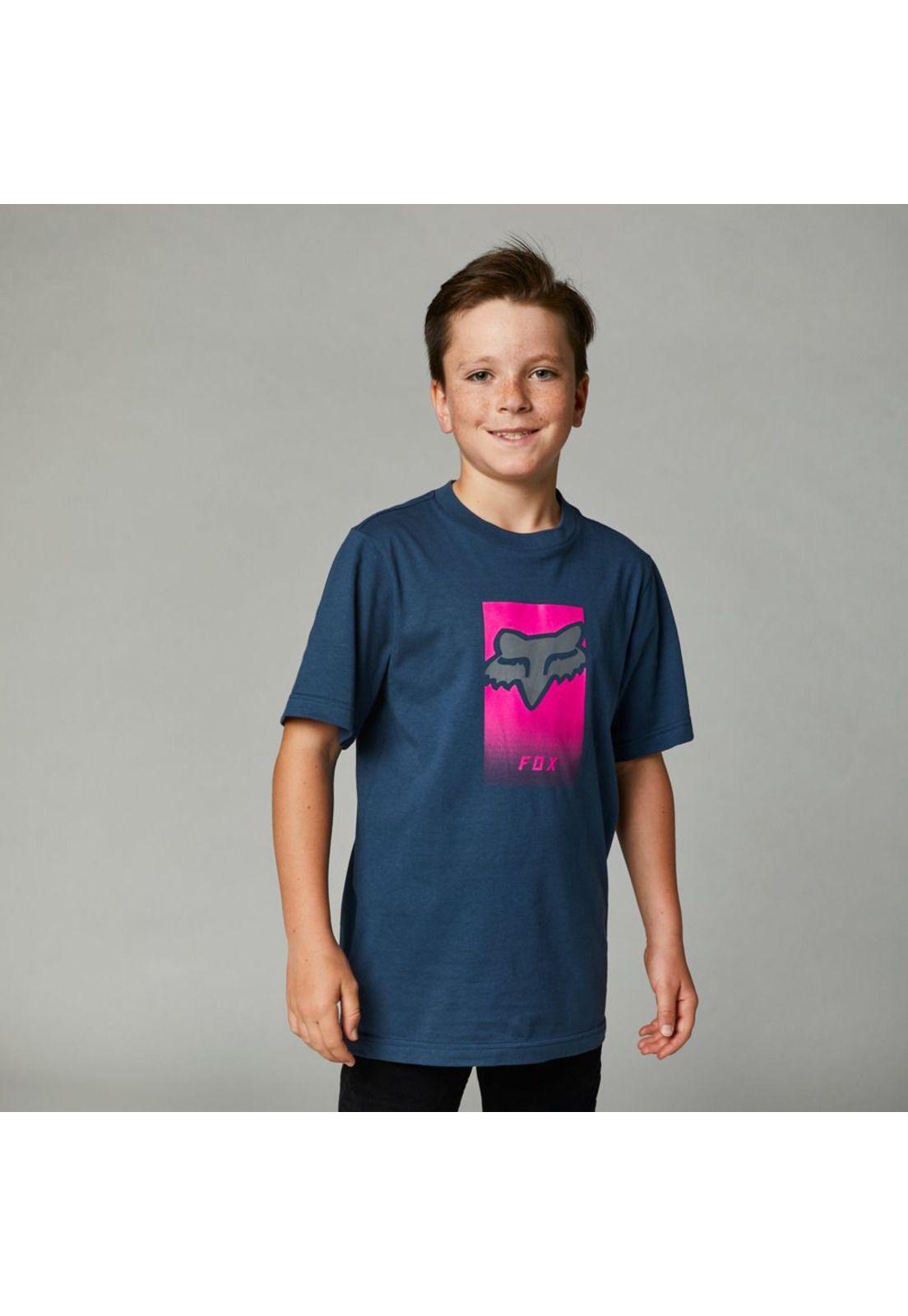 Polera Lifestyle Niño Dier Azul Fox-2