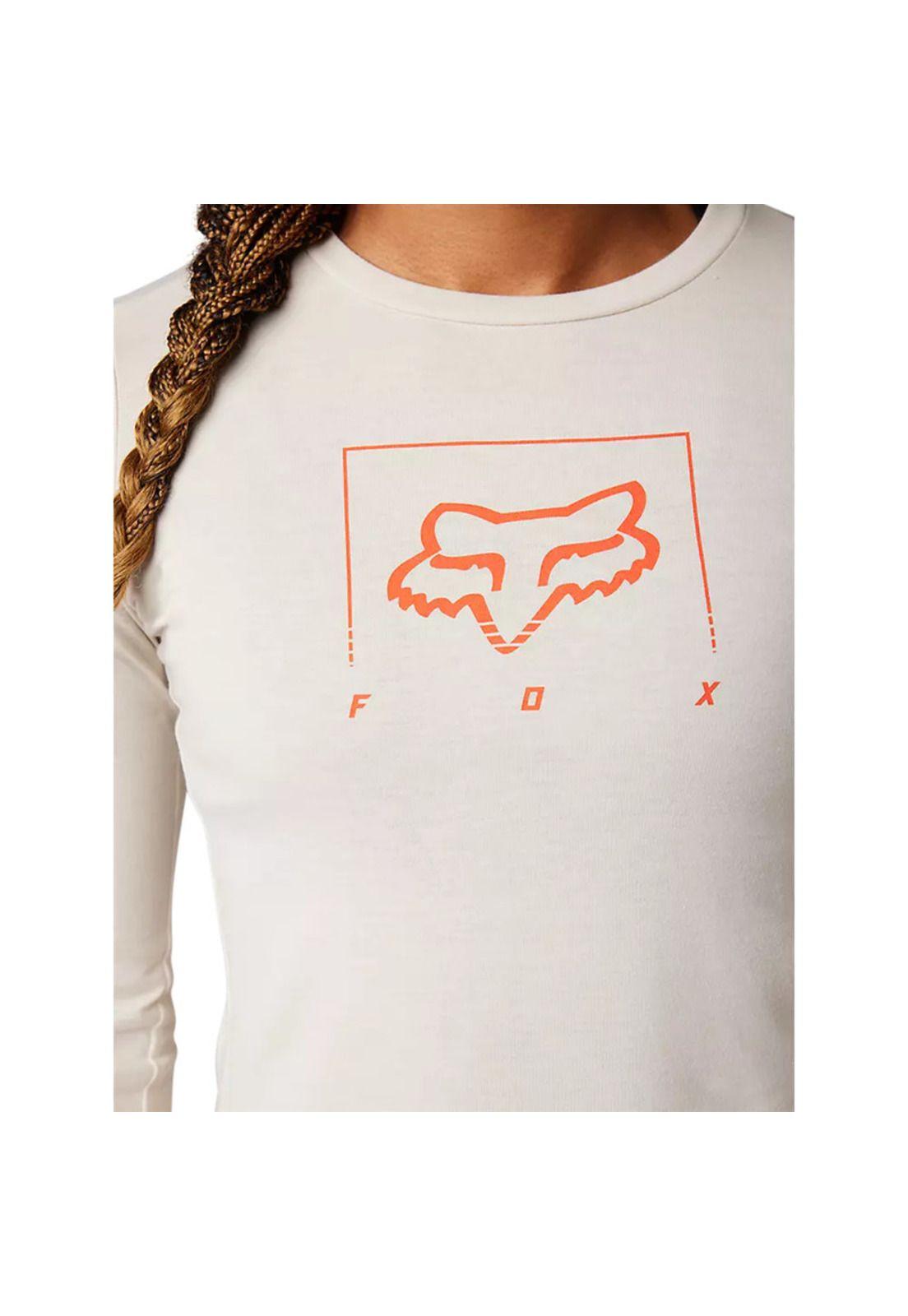 Polera Bicicleta Mujer Manga Larga Ranger Drirelease® Blanco Fox-2