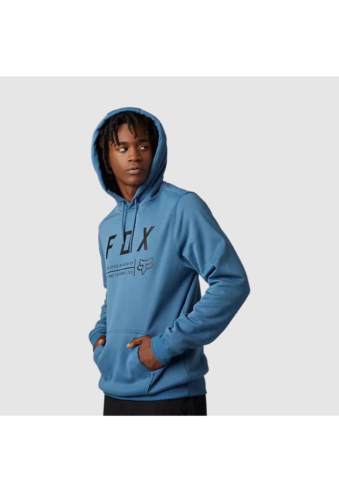 Poleron Lifestyle Non Stop con Capucha Azul Fox -1