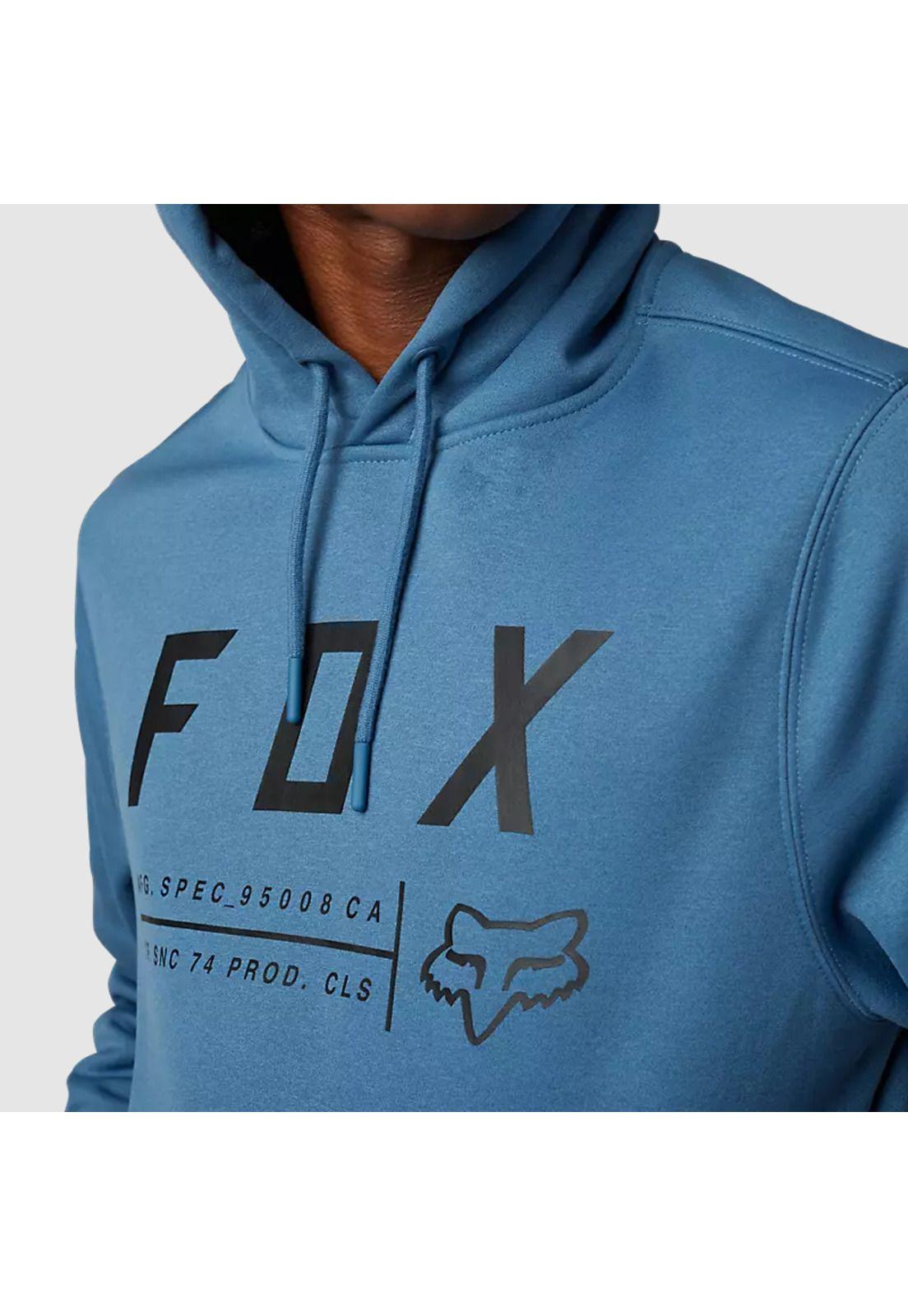 Poleron Lifestyle Non Stop con Capucha Azul Fox -3