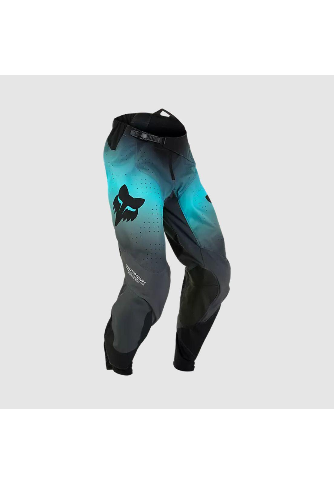 Pantalon Moto 360 Revise Negro/Celeste Fox-0