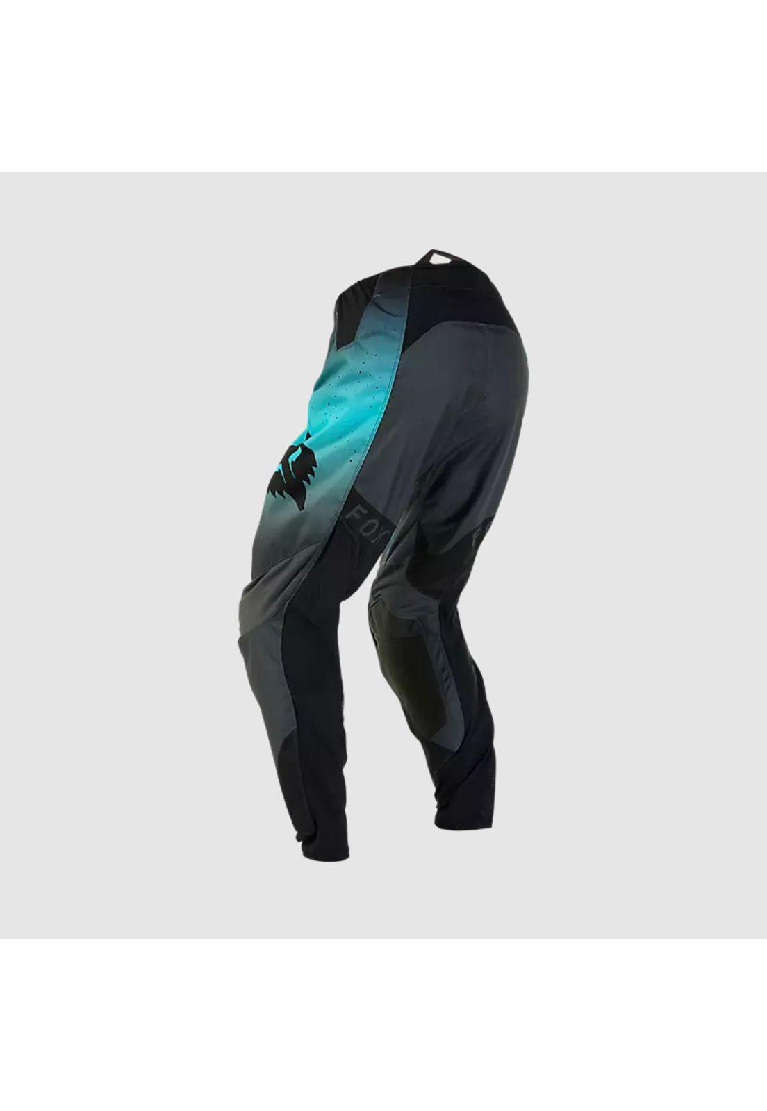 Pantalon Moto 360 Revise Negro/Celeste Fox-1