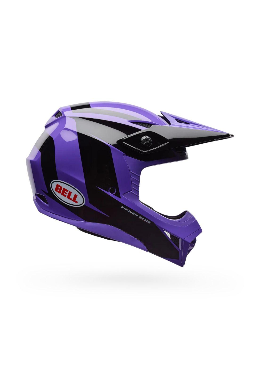 Casco Moto Niño MX-10 Mips Talon  Morado Bell-0