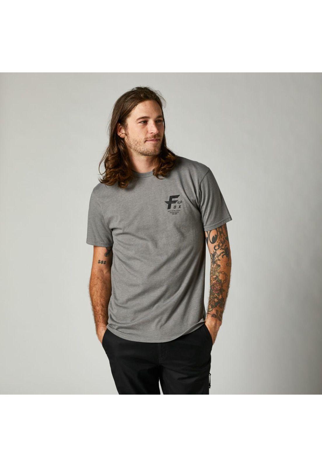 Polera Lifestyle Premium Big F Gris Fox-0