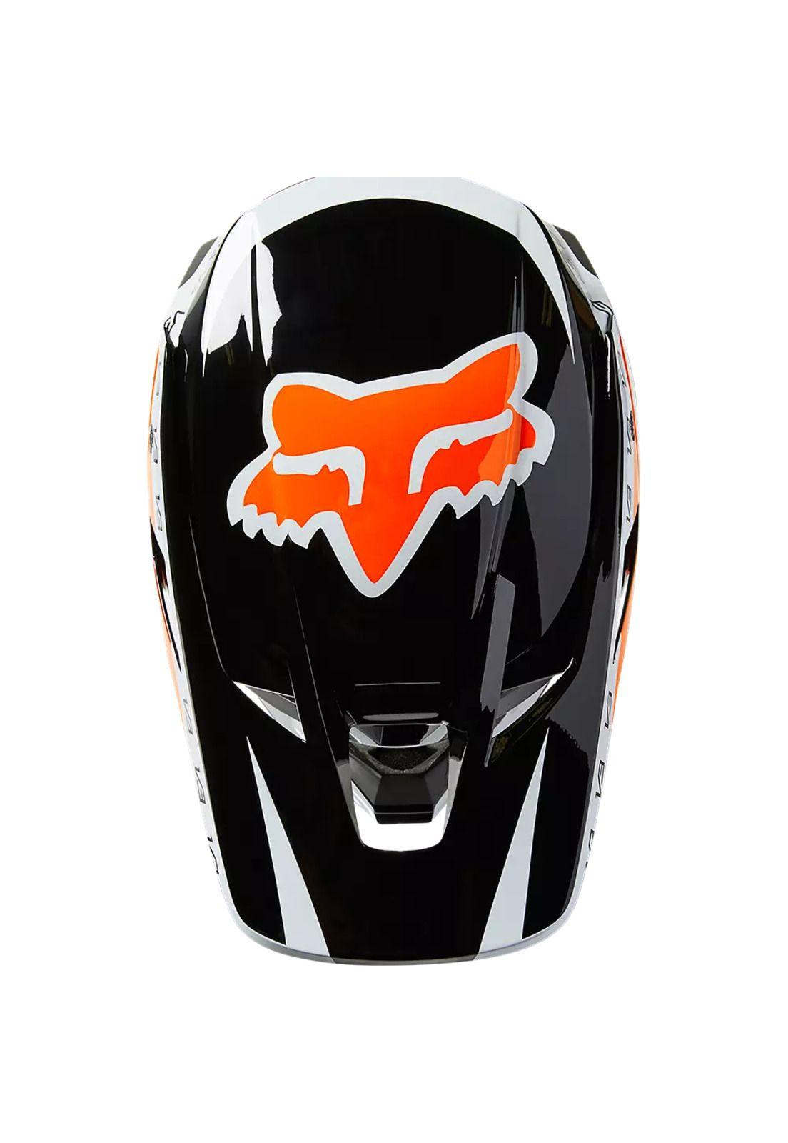 Casco Moto V3 RS DVIDE Negro/Naranjo Fox-2