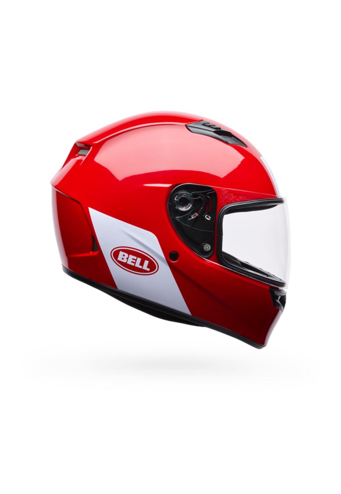 Casco Moto Qualifier Clip Rojo Bell-1