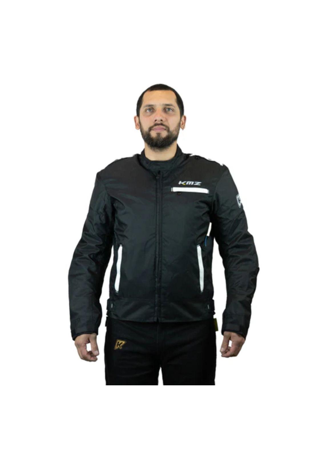 Chaqueta Moto Calle Jet Negro/Blanco KMZ-0