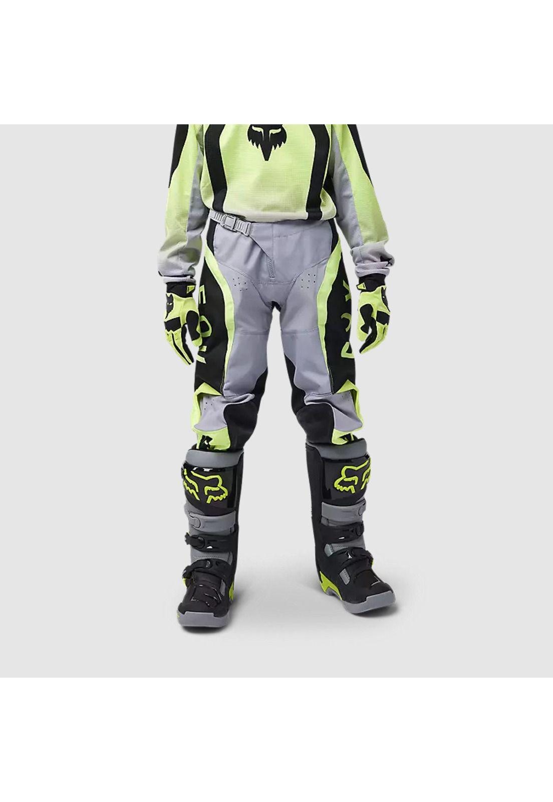 Pantalon Moto Niño 180 Lean Amarillo Fox-2