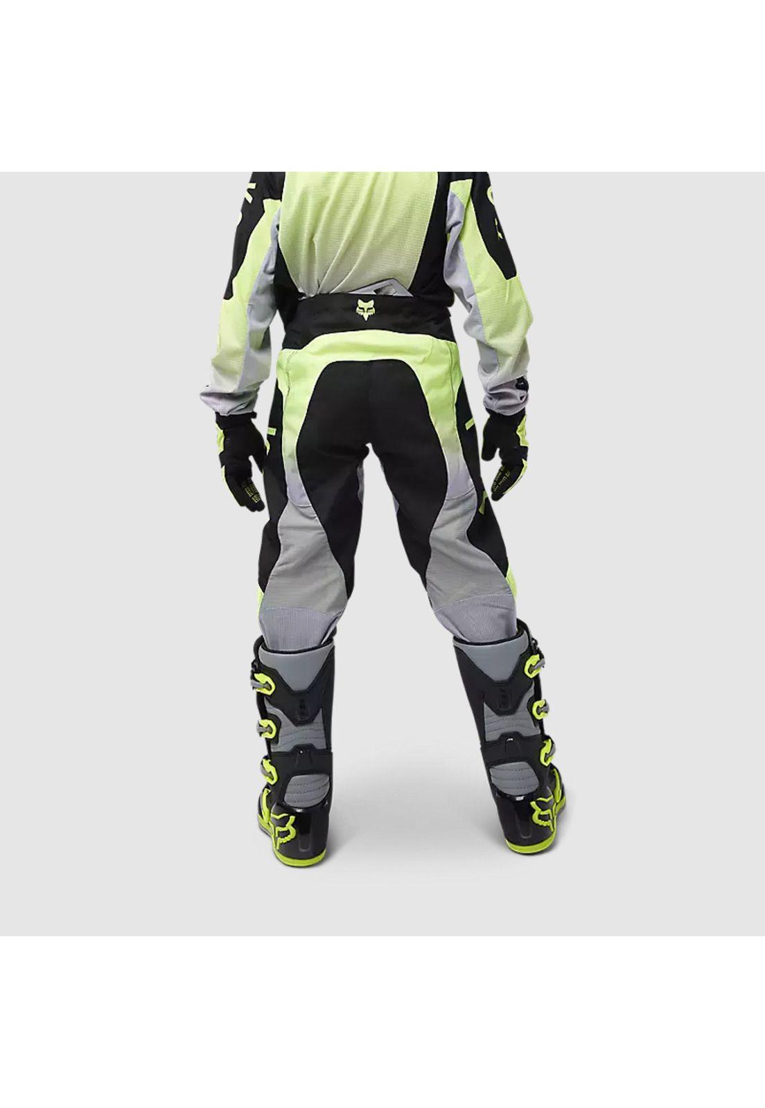 Pantalon Moto Niño 180 Lean Amarillo Fox-3