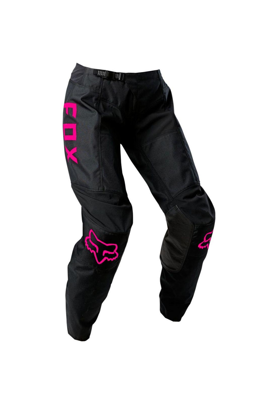 Pantalon Moto Mujer 180 Djet Negro Fox-1
