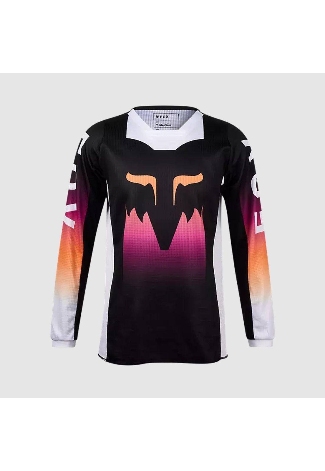 Polera Moto Niña 180 Flora Negro/Rosado Fox-0
