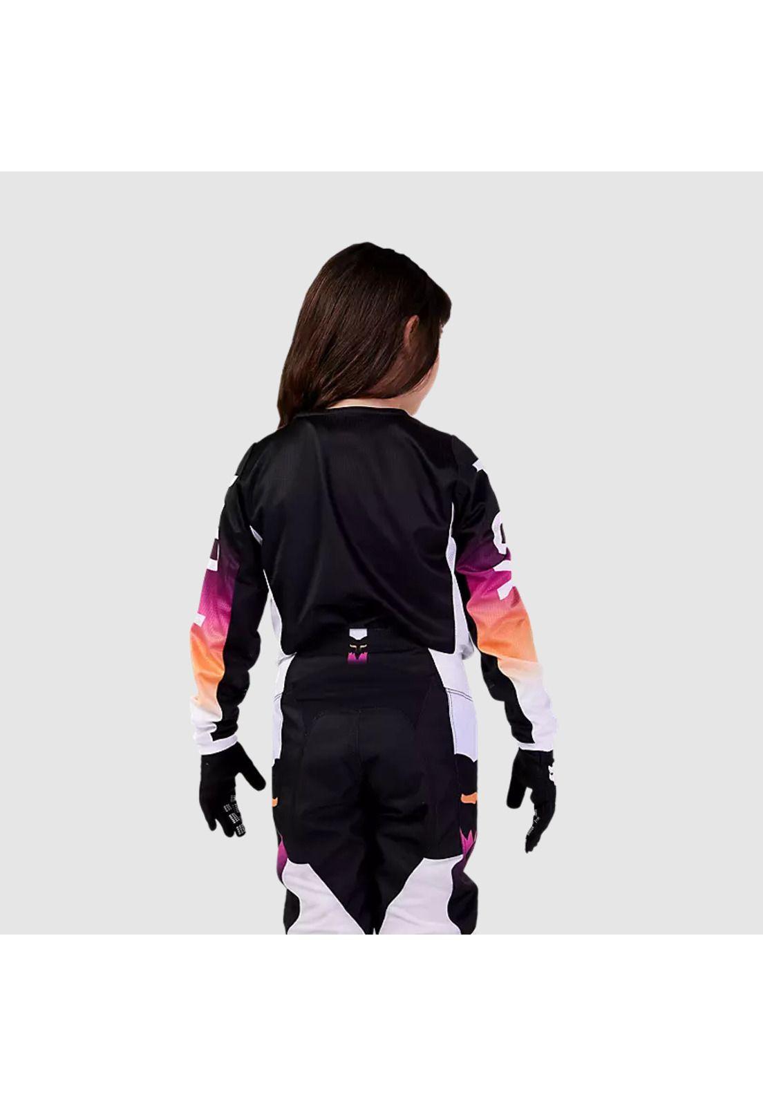 Polera Moto Niña 180 Flora Negro/Rosado Fox-2