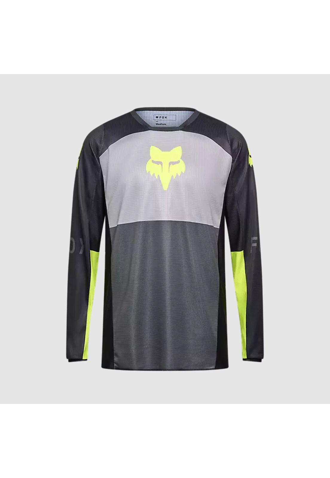 Polera Moto 180 Flow Negro/Amarillo Fox-0