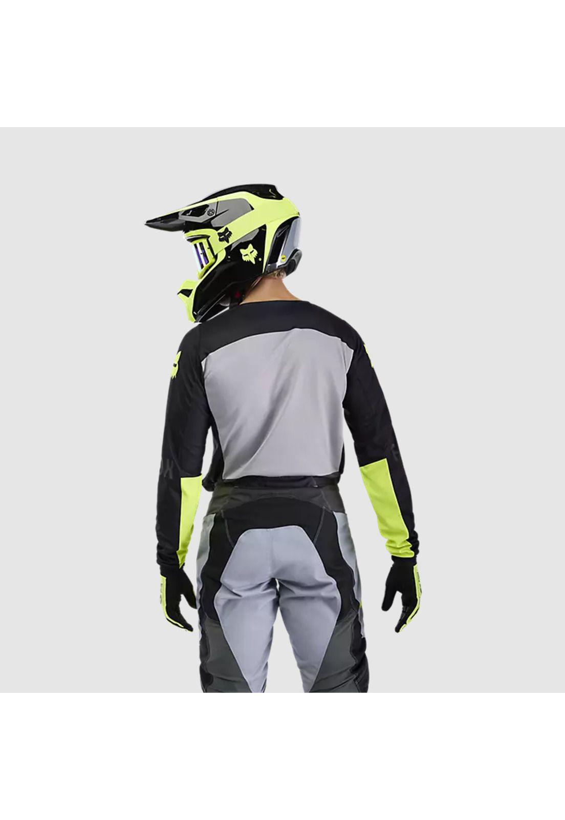 Polera Moto 180 Flow Negro/Amarillo Fox-3