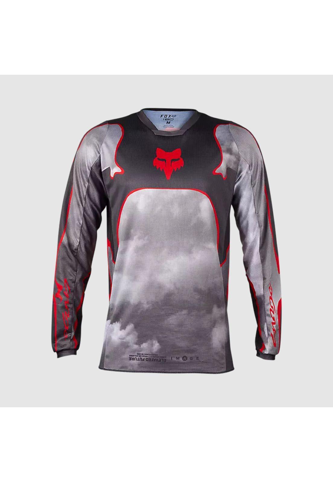 Polera Moto 180 Atlas Gris/Rojo Fox-0