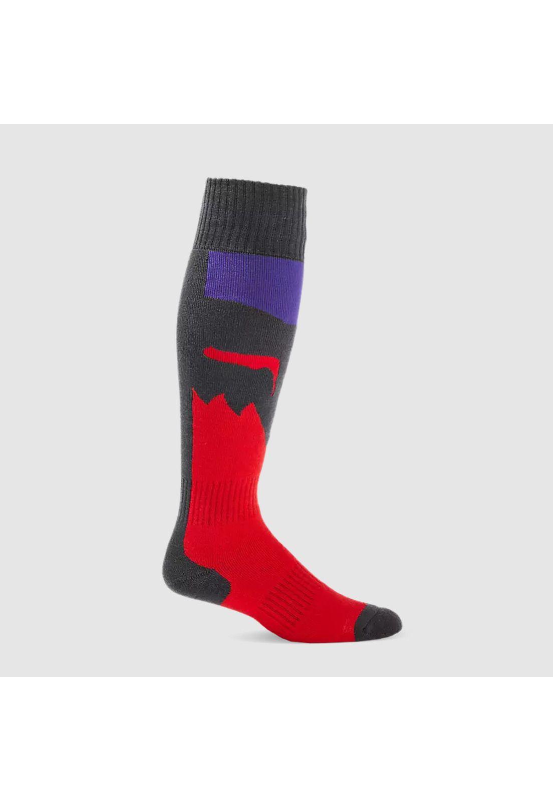 Calcetines Moto 180 Flora Gris/Rojo Fox-0