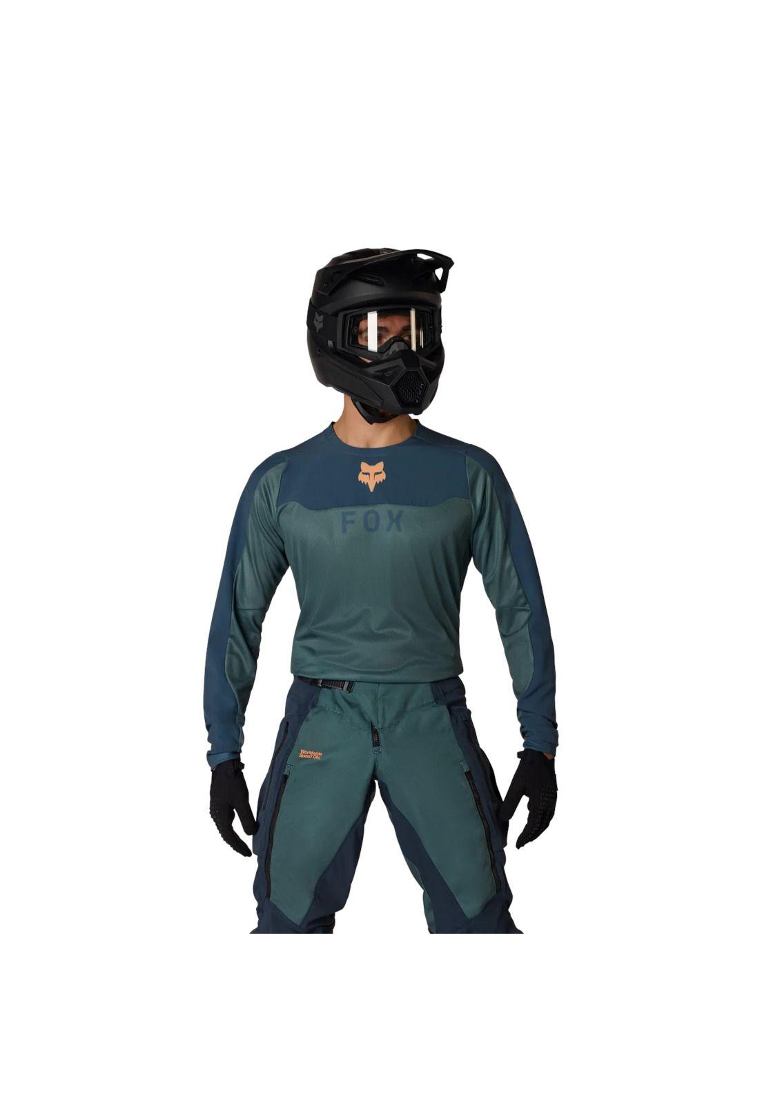 Polera Moto Ranger Off-Road Verde Fox-2