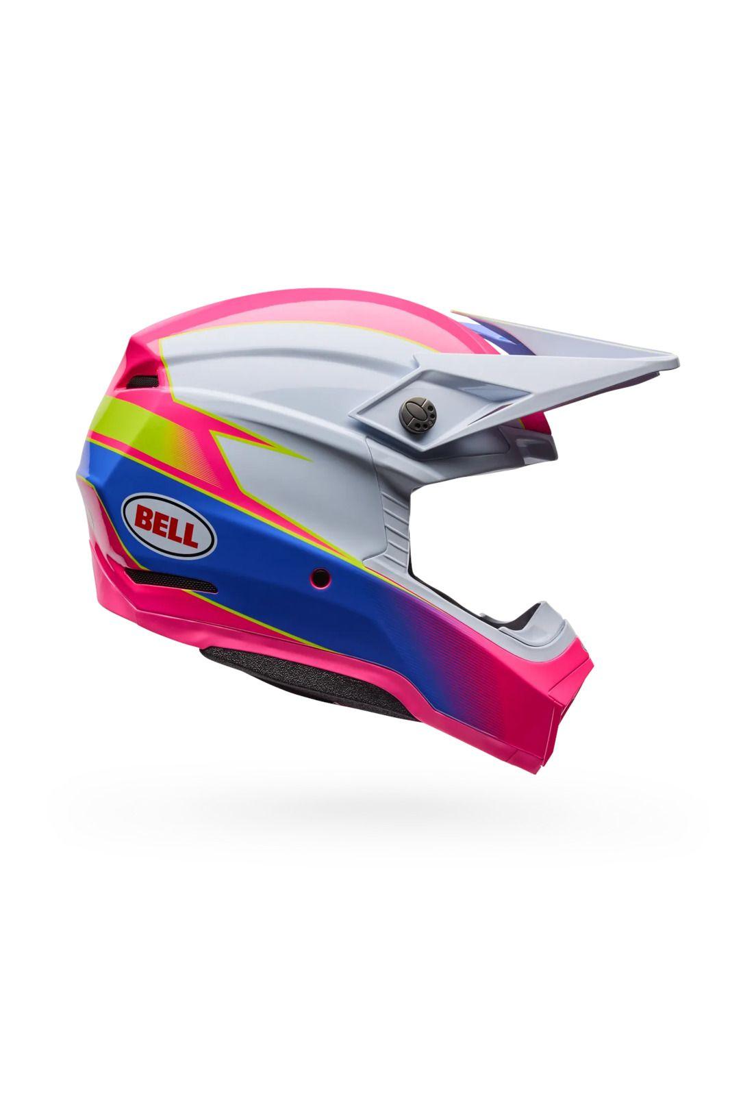 Casco Moto Moto-10 Falcon Mips Blanco/Rosado Bell-0