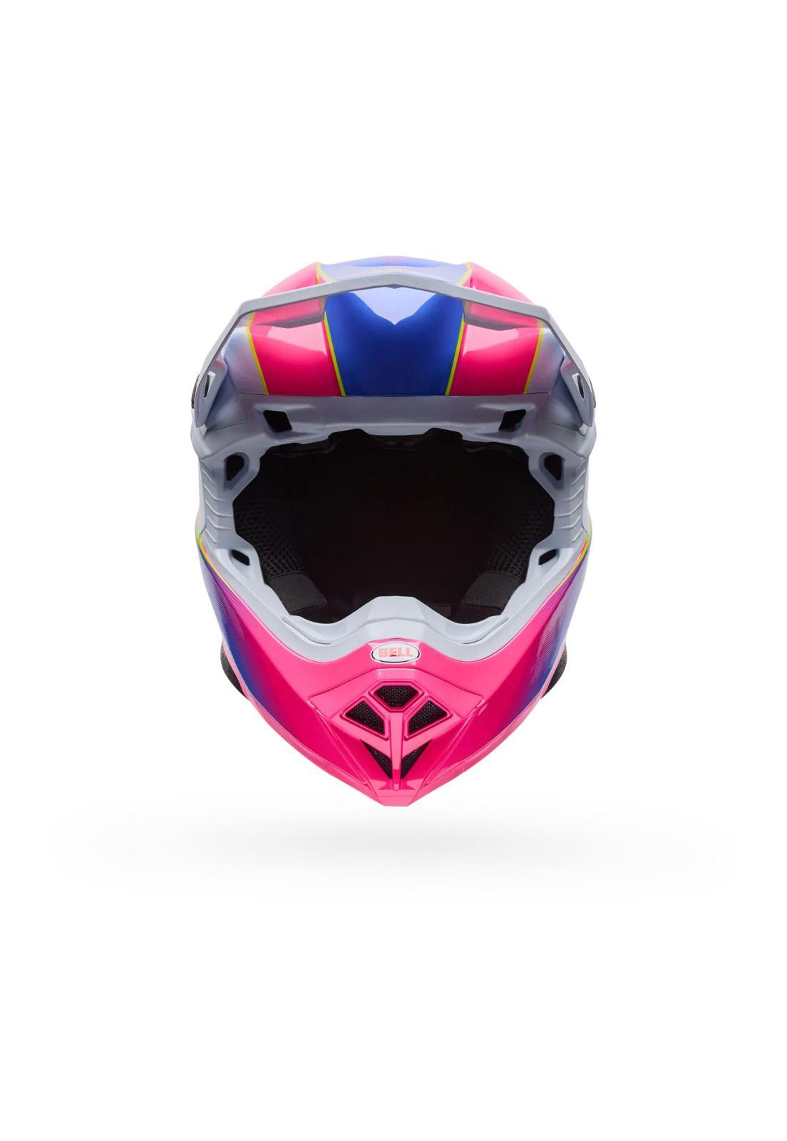 Casco Moto Moto-10 Falcon Mips Blanco/Rosado Bell-2