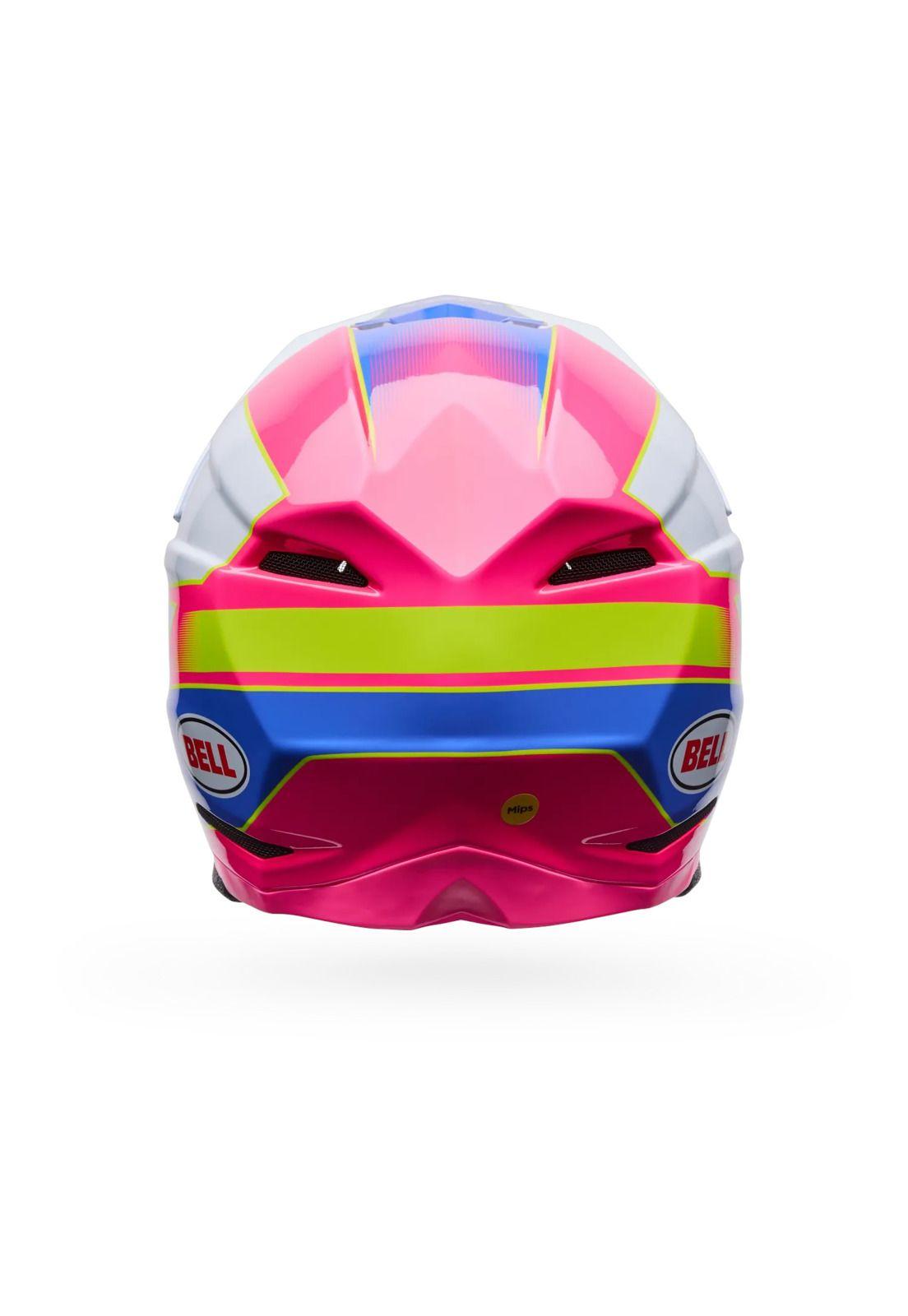 Casco Moto Moto-10 Falcon Mips Blanco/Rosado Bell-3