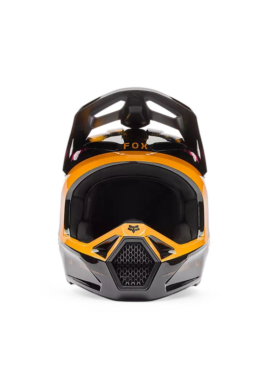 Casco Moto V1 Kairos Amarillo/Negro Fox-2