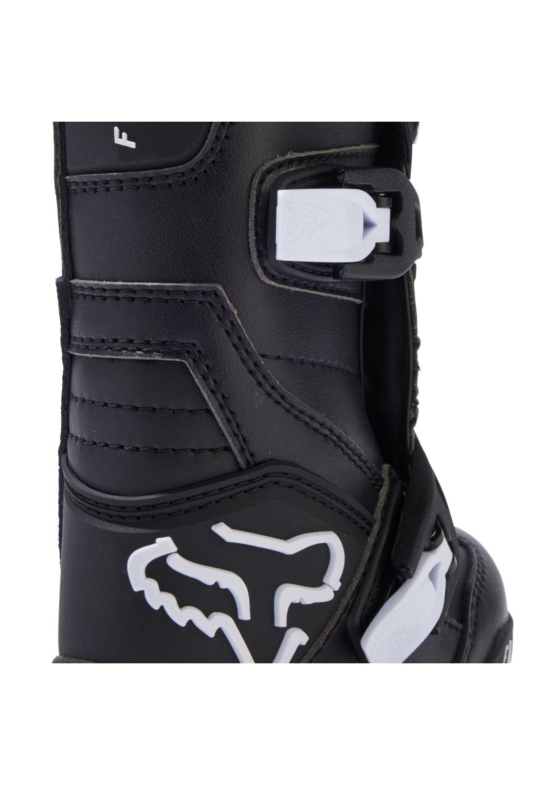 Botas Moto Infantil Comp Negro Fox-7