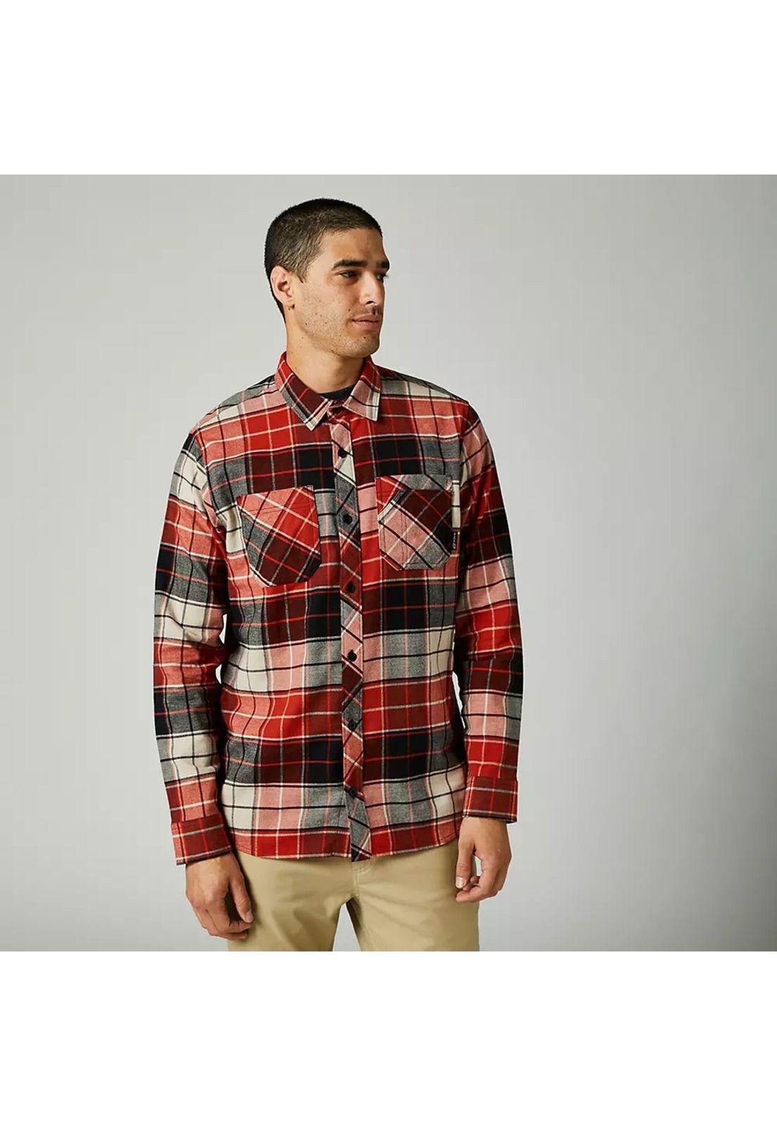 Camisa Lifestyle Grainz Utility Rojo Fox-1